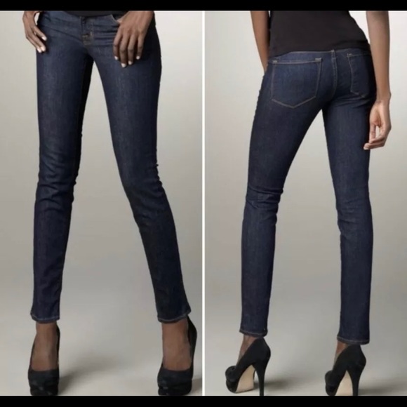 J Brand Skinny Leg Mid Rise Jeans Pure Wash 26 STYLE # 811C032 - Picture 2 of 14